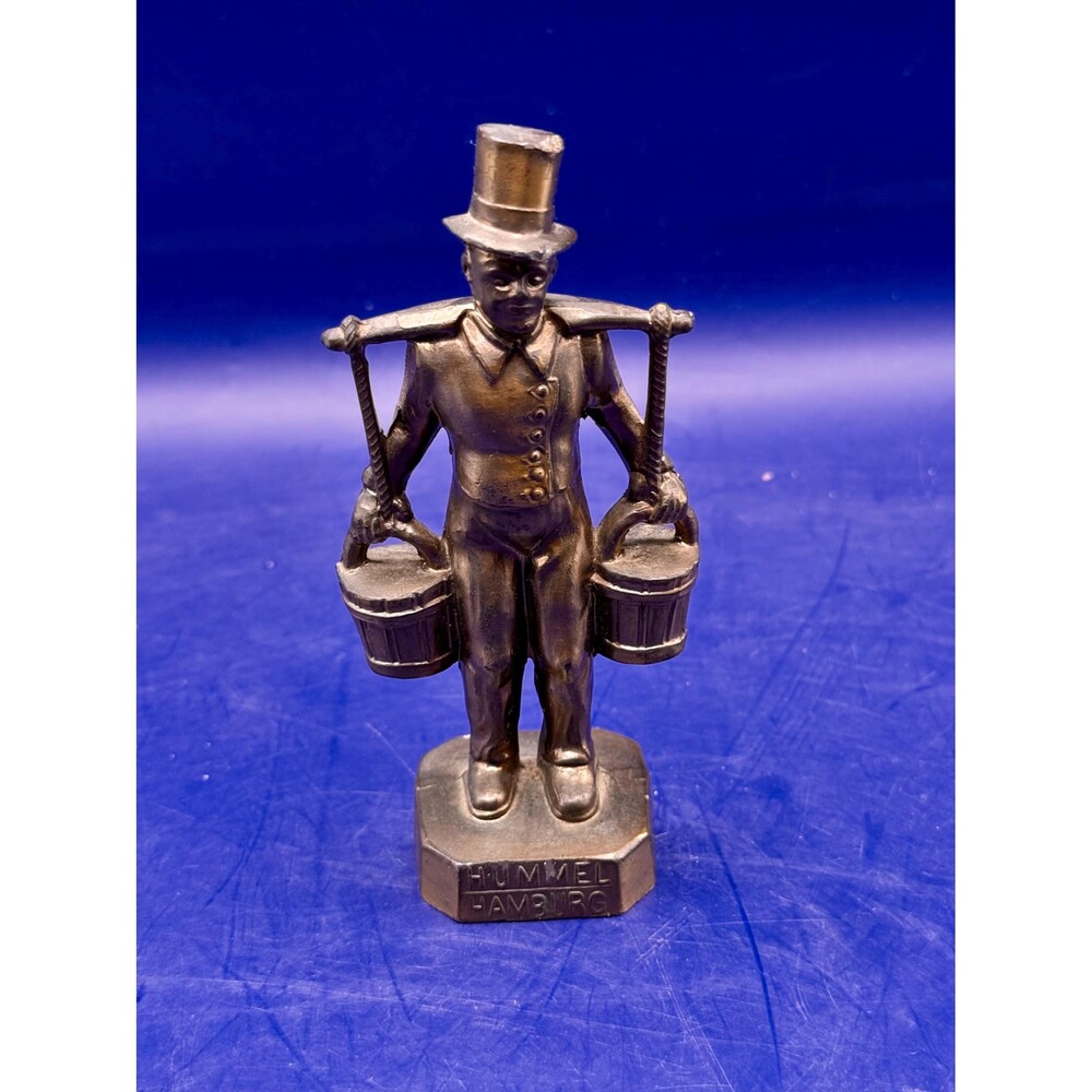 Vintage 1950s Brass Hans Hummel Hamburg Water Carrier Figurine Germany Souvenir
